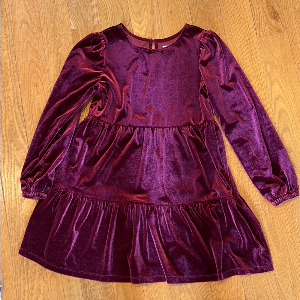 GAP Kids Dress in Rich Burgundy Velvet
